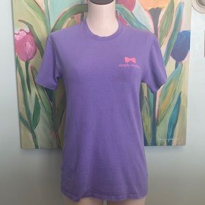 Simply Southern tee shirt. Cute elephant happily wearing pearls on back.